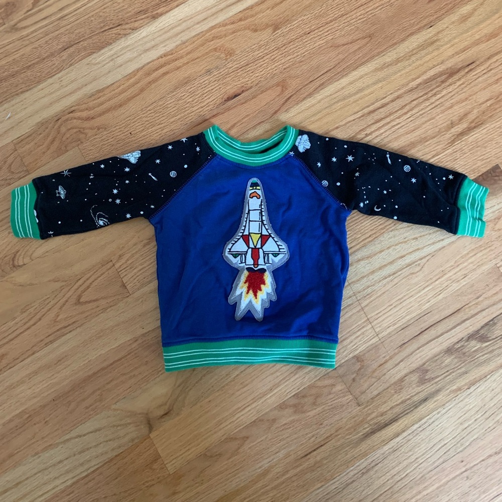 Hanna Andersson Rocketship Sweatshirt Size 80 (18-24 months)